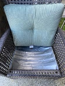 Wicker Patio Chairs and Wood Muskoka Chair - Photo 4