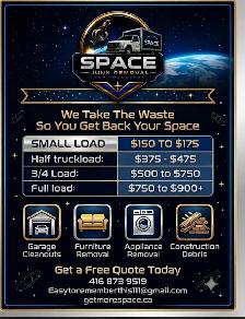 SPACE JUNK REMOVAL AND TRANSPORT