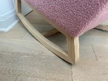 Pink Bouclé Kids Rocking Chair | Nursery & Reading Chair - Photo 6