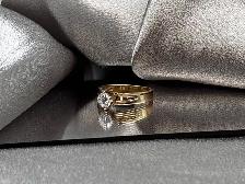 14KT 2 Tone Gold 0.50ct. Solitaire Diamond Ring $1575 - Photo 3
