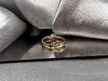 14KT 2 Tone Gold 0.50ct. Solitaire Diamond Ring $1575 - Photo 5