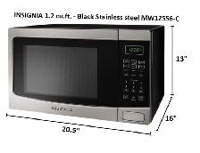 Microwave: INSIGNIA Black Stainless steel MW12SS6-C