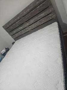 Selling King size bad frame with mattress