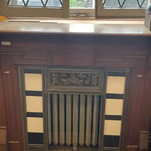 Walnut Fireplace Surround with Insert