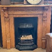 Oak Fireplace Surround with Insert