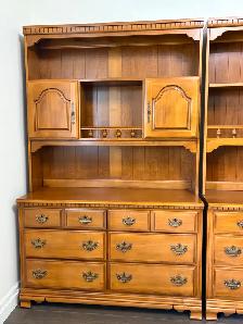 Solid Wood Bookcase with matching Hutch