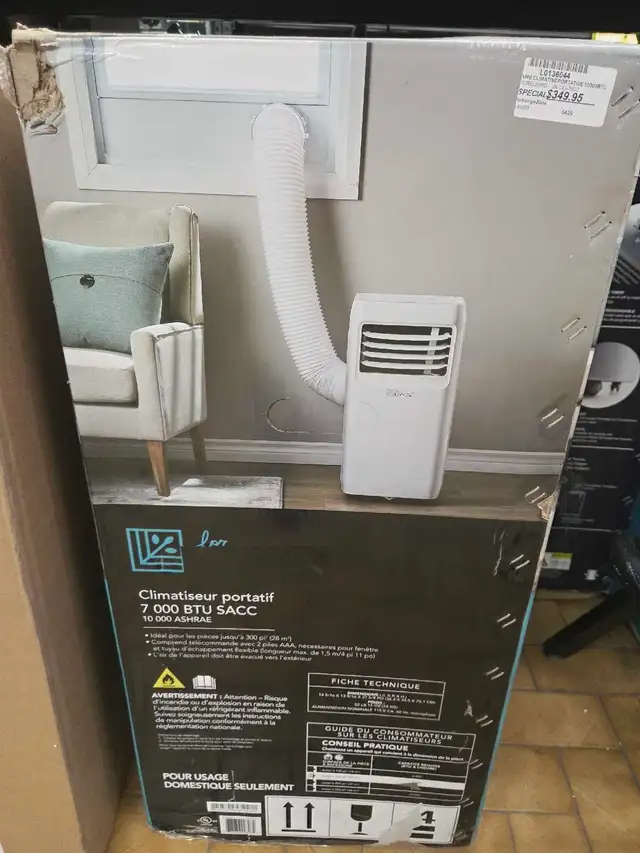 Climatiseur portatif 10 000 BTU