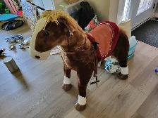 2 kids ride on plush horses for sale