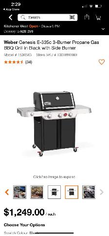 Weber Genesis E-335c 3-Burner Propane Gas BBQ Grill in Black wit - Photo 7
