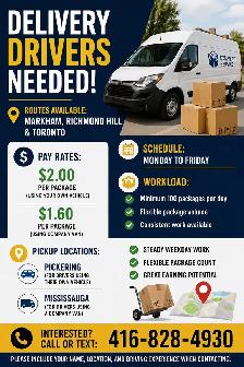 Delivery Drivers Needed