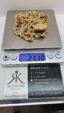 10 yellow gold chain & pendant # 415_2 - Photo 6