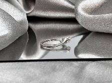 14KT White Gold Diamond Engagement Ring & Matching Band Set - Photo 2