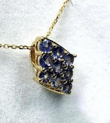 Brand New Sterling Silver Tanzanite Necklace For Sale