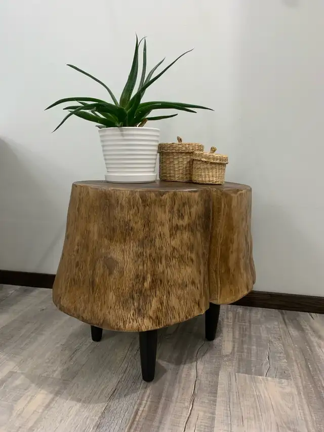 Solid Wood Stump Table