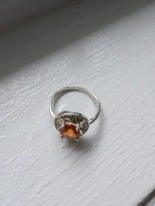 Brand New Silver Natural Garnet Ring For Sale - Photo 2