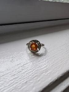 Brand New Silver Natural Garnet Ring For Sale - Photo 3