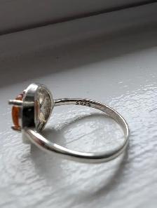 Brand New Silver Natural Garnet Ring For Sale - Photo 6