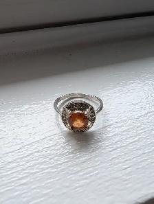 Brand New Silver Natural Garnet Ring For Sale - Photo 8