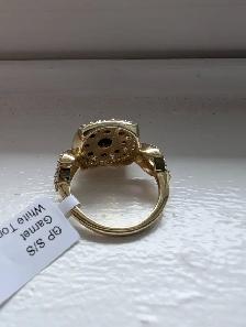 Brand New Gold Plated Silver Natural Garnet Ring For Sale - Photo 8