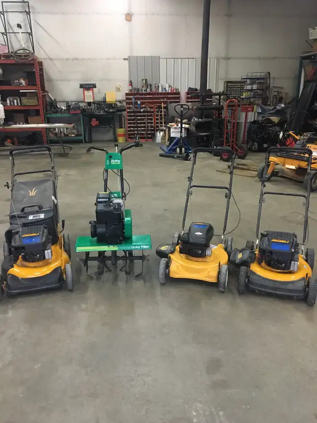 lawnmowers and rotor tiller