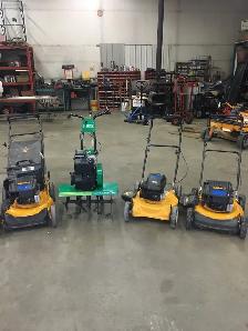 lawnmowers and rotor tiller