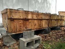 Premium 30-Frame Red Cedar Long Horizontal Bee Hives $500 each