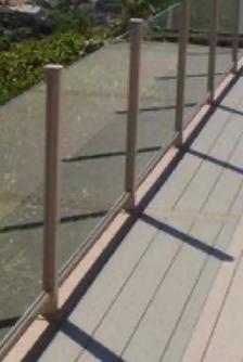 Glass panels for deck railing