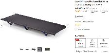 Portable Folding Low-Set Camping Cot, 300 lb Capacity, Grey - Photo 2