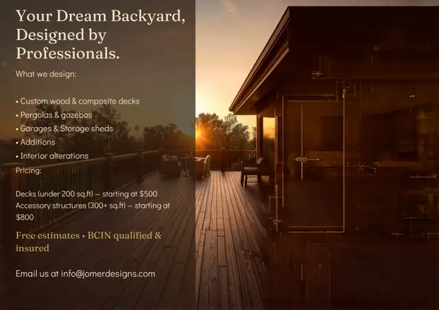 BCIN Certified Deck & Accessory Structures Permit Drawing