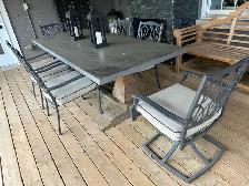 Painted Zinc Top Dining Table and 6 Outdoor Chairs - Photo 3