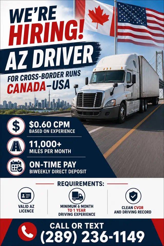 Hiring AZ drivers for USA