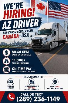 Hiring AZ drivers for USA