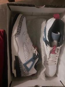 Unused Jordan 4s and Nike blazers