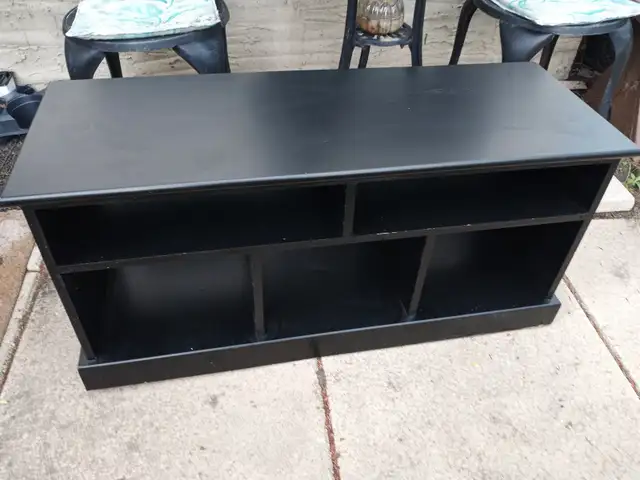 $25.Black  Entry or Hallway Storage Bench. TEXT 403.307.0726