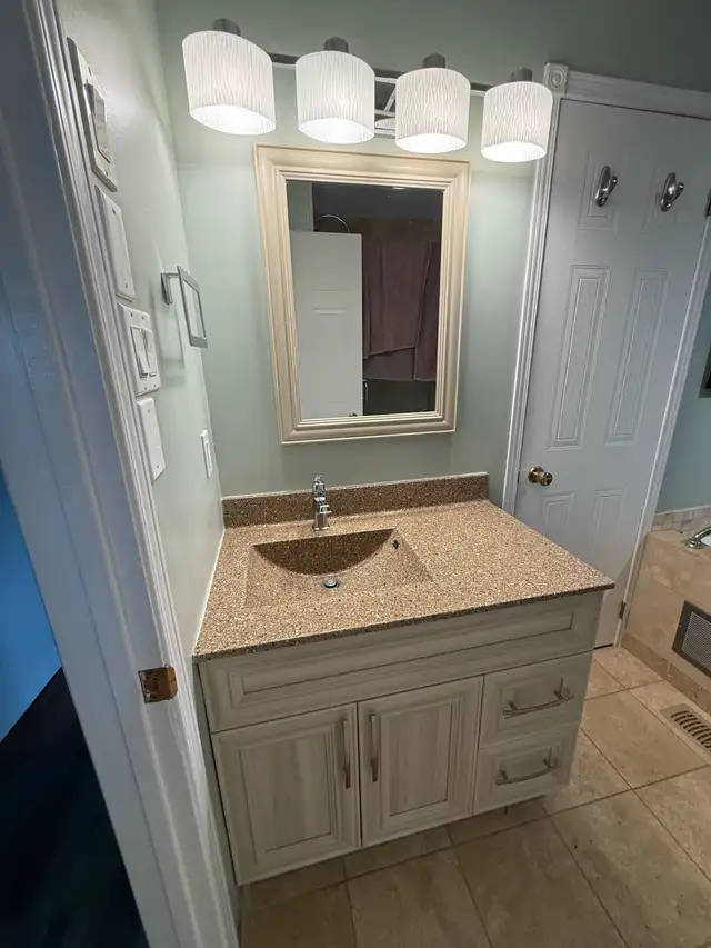 Bathroom vanity, tall cabinet etc.