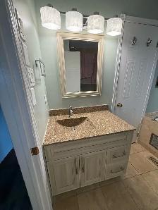 Bathroom vanity, tall cabinet etc.