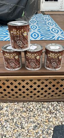 4 x 4 litres of stain for sale