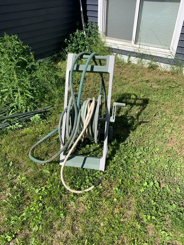 Free garden hose and reel