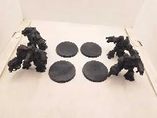 Warhammer 40k 4 primed black chaos space marine Obliterators