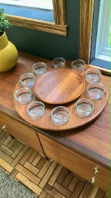 Mid century. TEAK TECK. Plateau tournant / Lazy susan dining roo - Photo 2