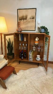 Mid century. TEAK TECK. Buffet, vaisselier, vitrine, étagère dis - Photo 7