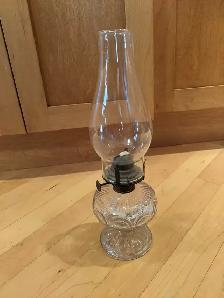 Gorgeous Zipper Pattern Oil Lamp Early 1900's - Photo 2