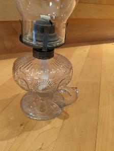 Gorgeous Zipper Pattern Oil Lamp Early 1900's - Photo 4