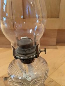 Gorgeous Zipper Pattern Oil Lamp Early 1900's - Photo 6