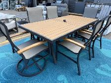 Outdoor patio dining table with 6 chairs
