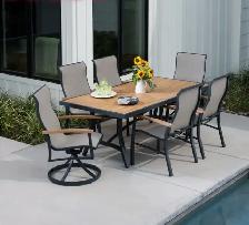 Outdoor patio dining table with 6 chairs - Photo 6