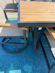 Outdoor patio dining table with 6 chairs - Photo 8