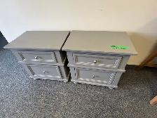 Grey 2 drawer nightstand - Photo 2