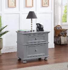 Grey 2 drawer nightstand - Photo 3