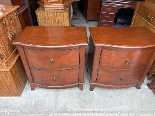 Free delivery used Pair of Wooden Nightstands